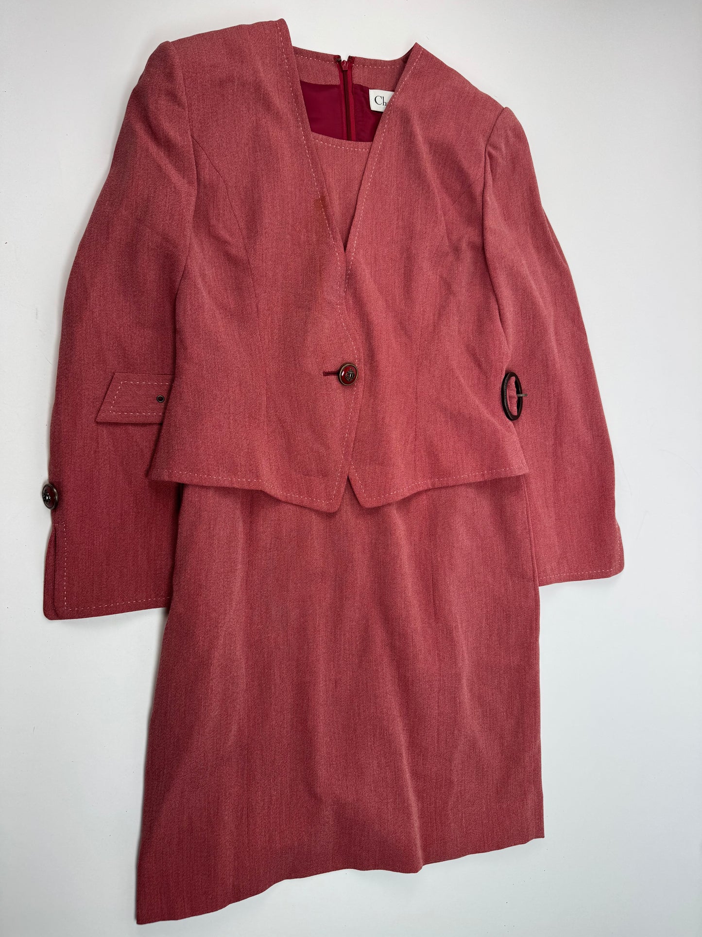 Vintage Dior Wool Costume / Dress Red M