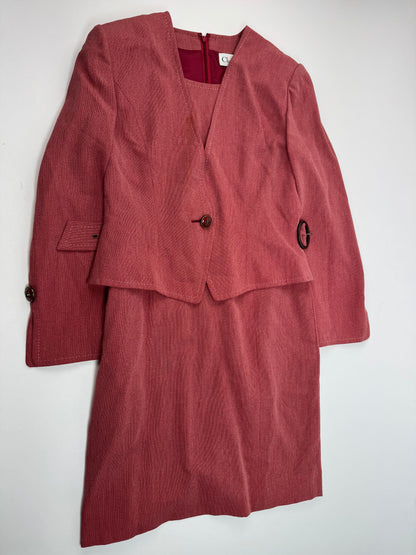 Vintage Dior Wool Costume / Dress Red M