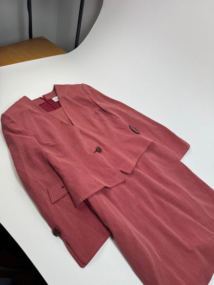 Vintage Dior Wool Costume / Dress Red M