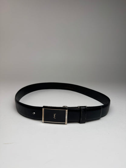 Vintage Yves Saint Laurent Leather Belt black