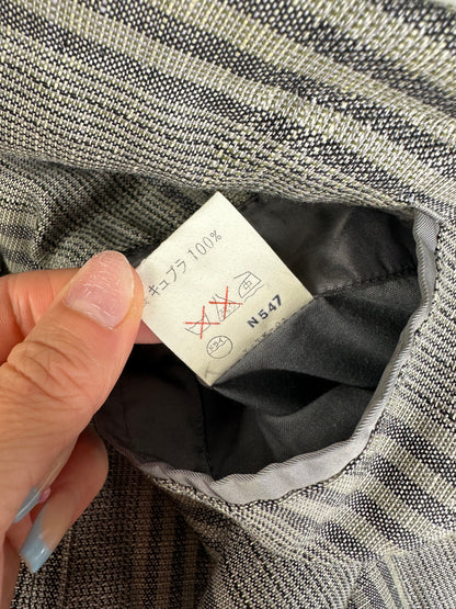 Vintage Dior Men's Wool Linen Blazer Grey Black M