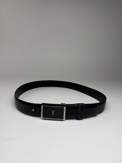 Vintage Yves Saint Laurent Leather Belt black