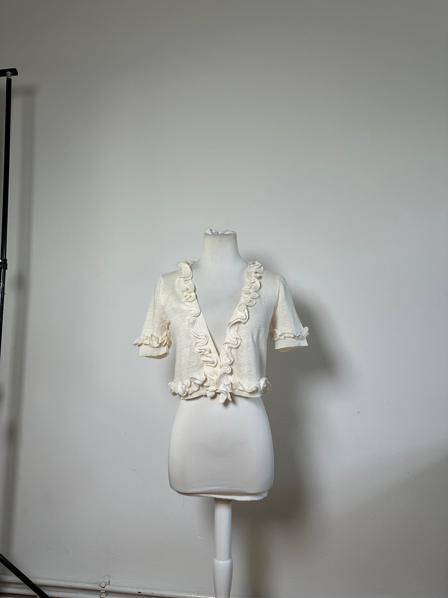 Vintage Emporio Armani Linen Sweater Cream M