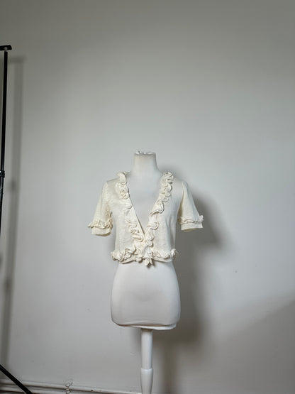 Vintage Emporio Armani Linen Sweater Cream M