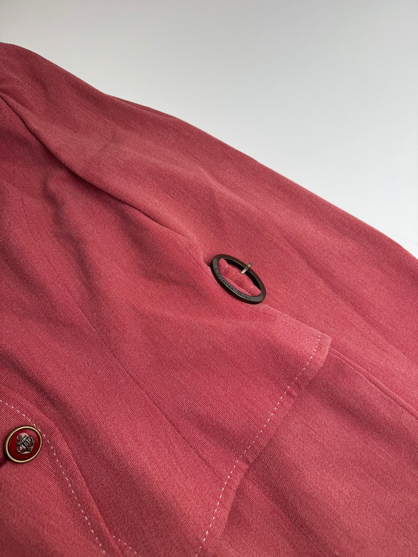 Vintage Dior Wool Costume / Dress Red M