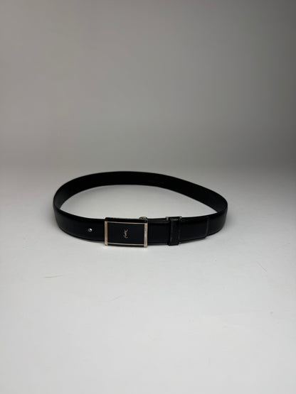 Vintage Yves Saint Laurent Leather Belt black