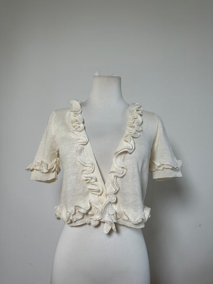 Vintage Emporio Armani Linen Sweater Cream M
