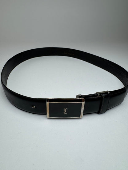 Vintage Yves Saint Laurent Leather Belt black