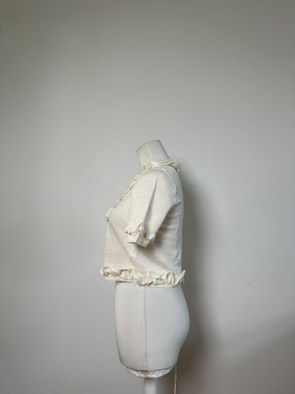 Vintage Emporio Armani Linen Sweater Cream M