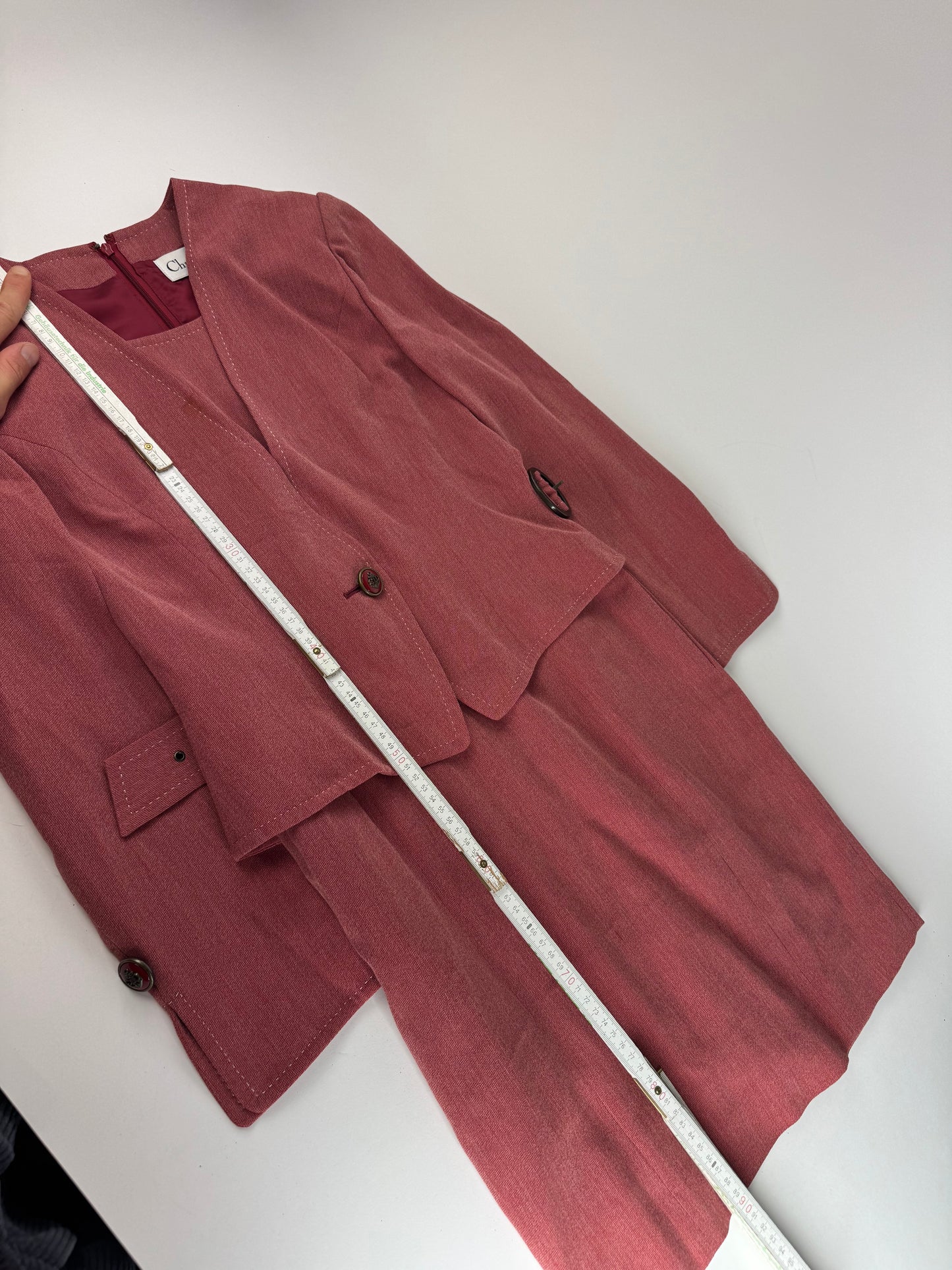 Vintage Dior Wool Costume / Dress Red M