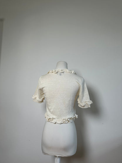 Vintage Emporio Armani Linen Sweater Cream M