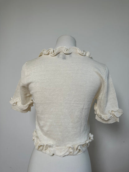 Vintage Emporio Armani Linen Sweater Cream M
