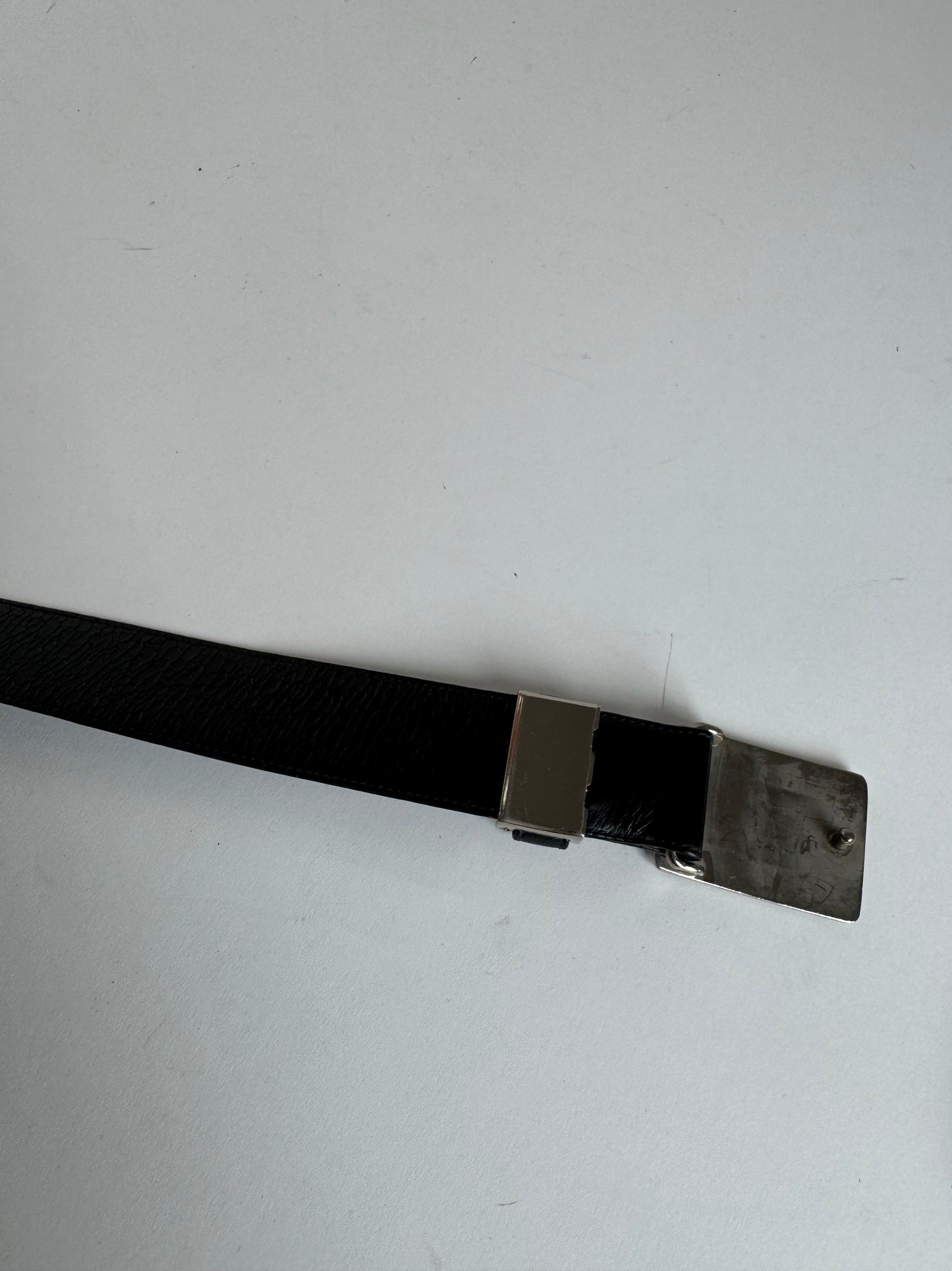 Vintage Yves Saint Laurent Leather Belt black