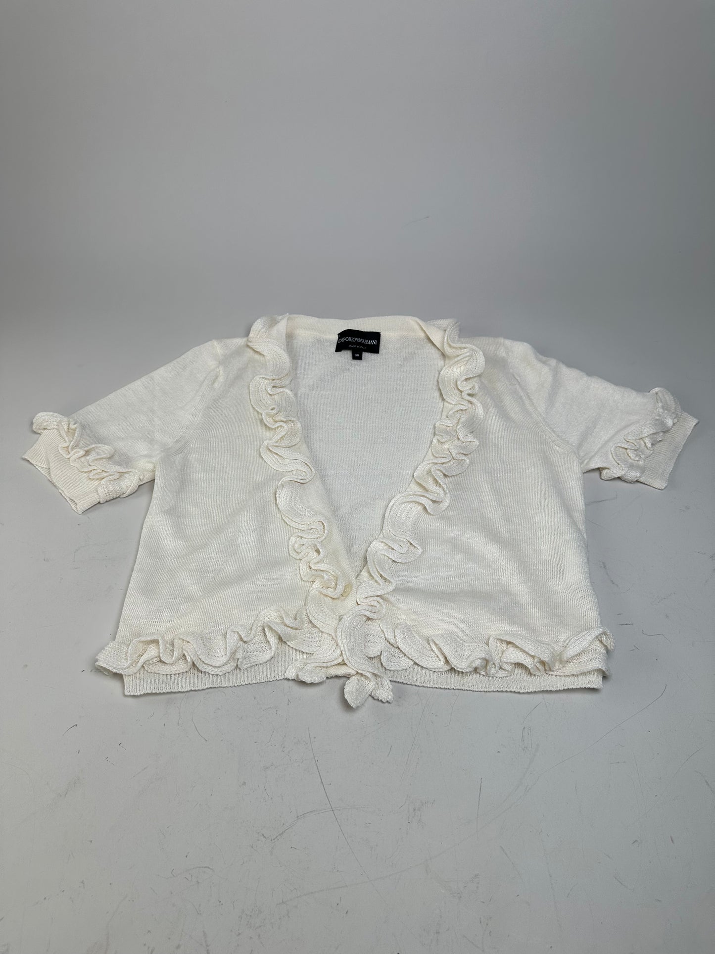 Vintage Emporio Armani Linen Sweater Cream M