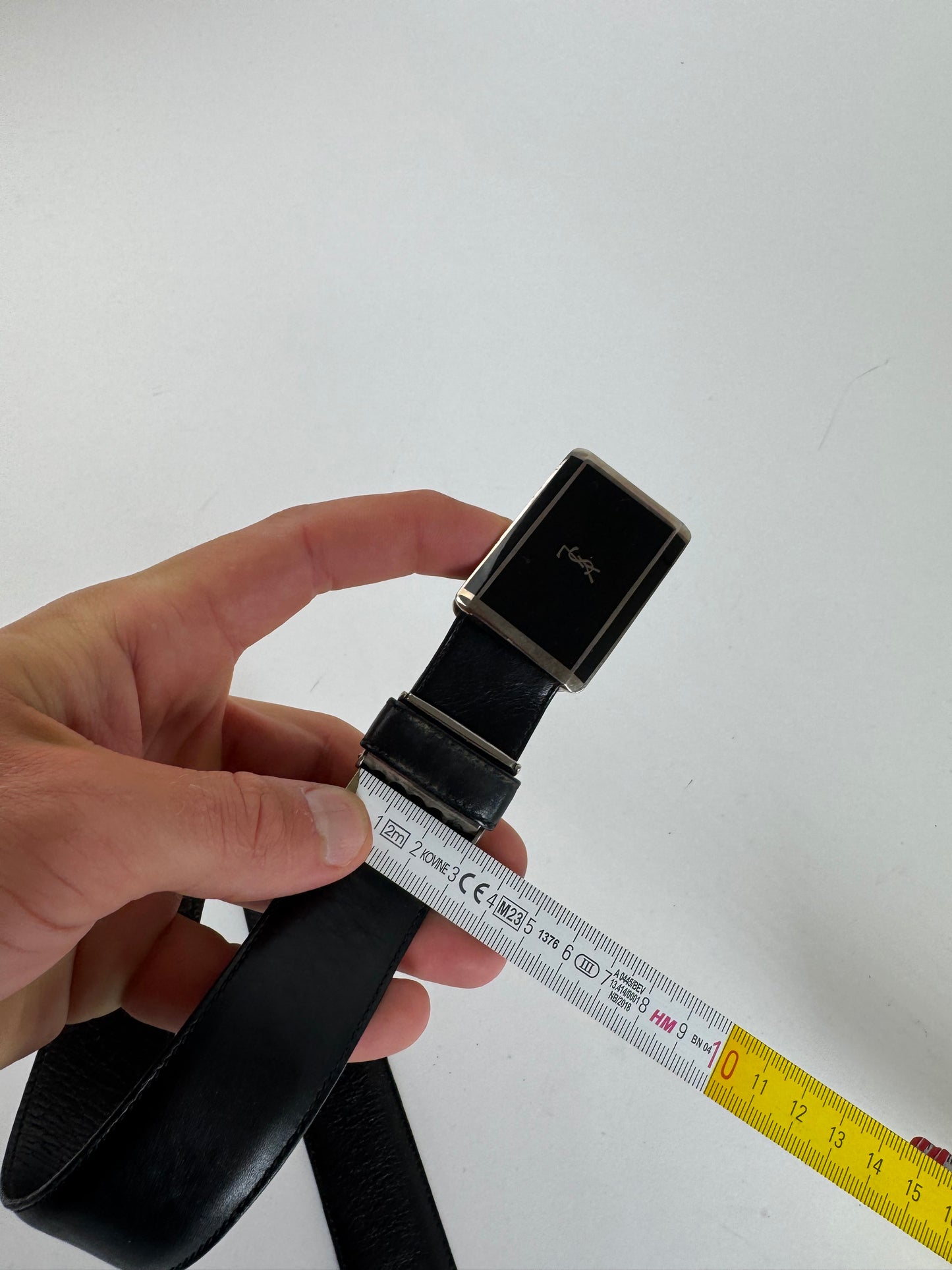 Vintage Yves Saint Laurent Leather Belt black