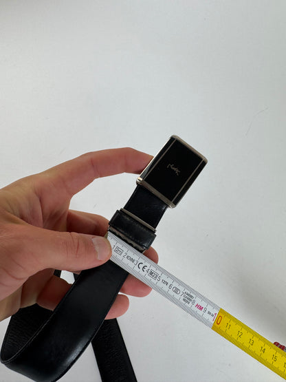 Vintage Yves Saint Laurent Leather Belt black