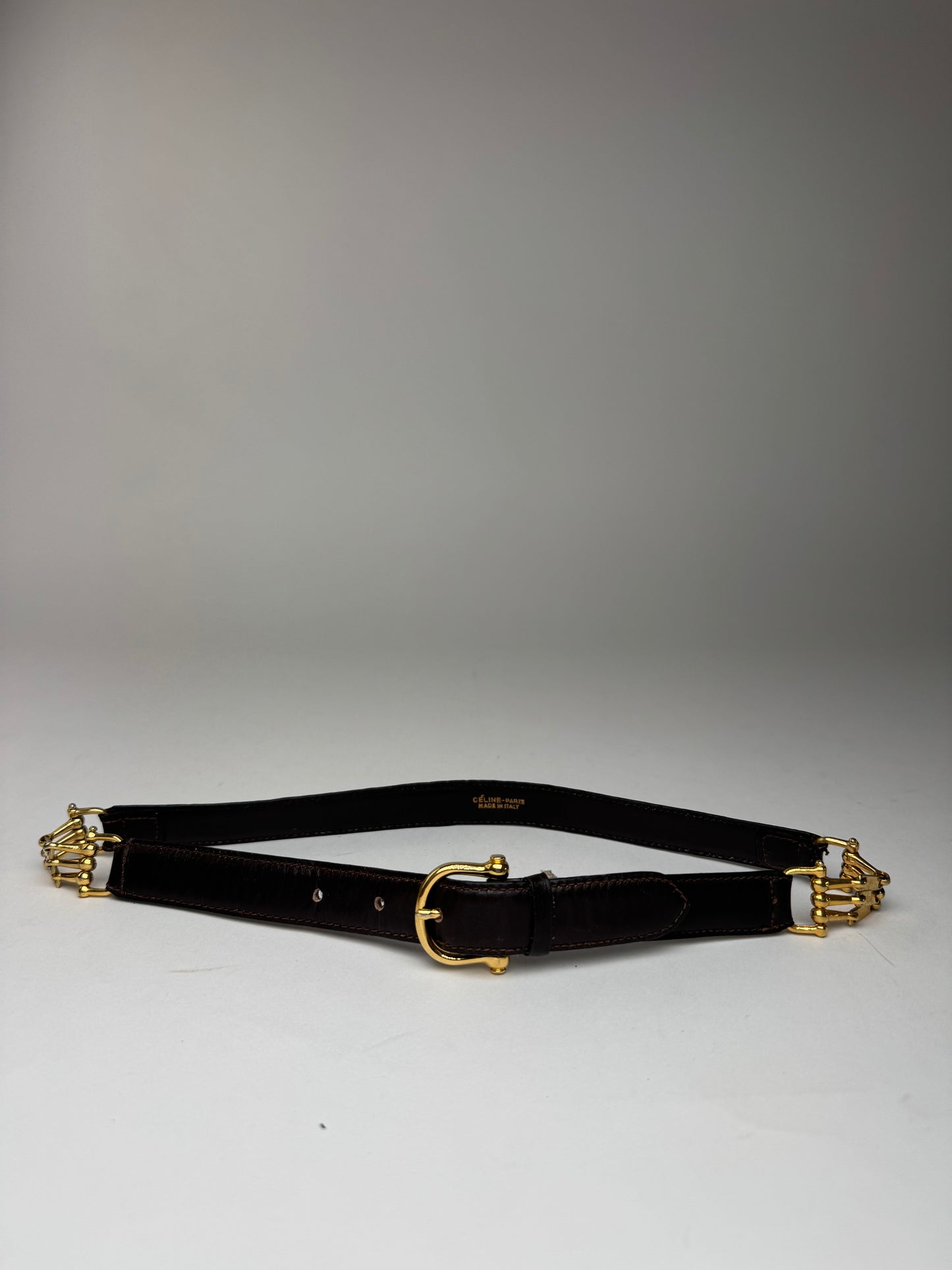 Celine Paris Leather belt black
