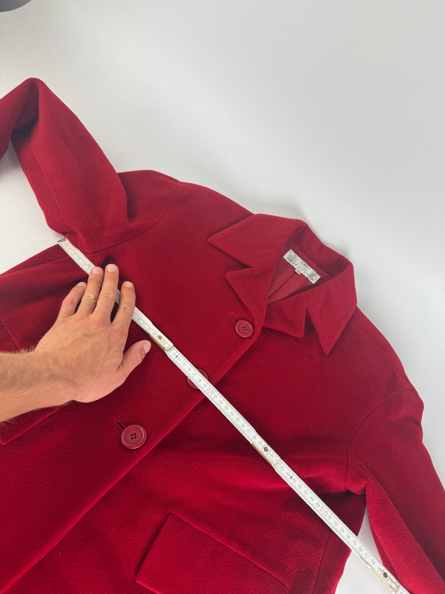 Vintage Balenciaga Wool Coat M red