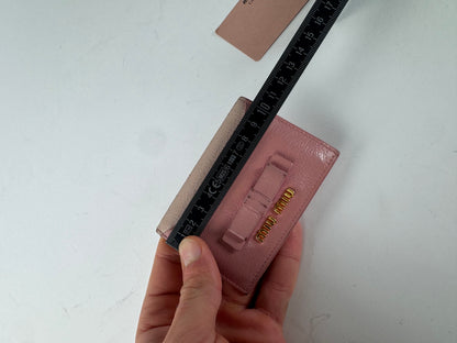 Vintage Miu Miu Leather card Holder Pink