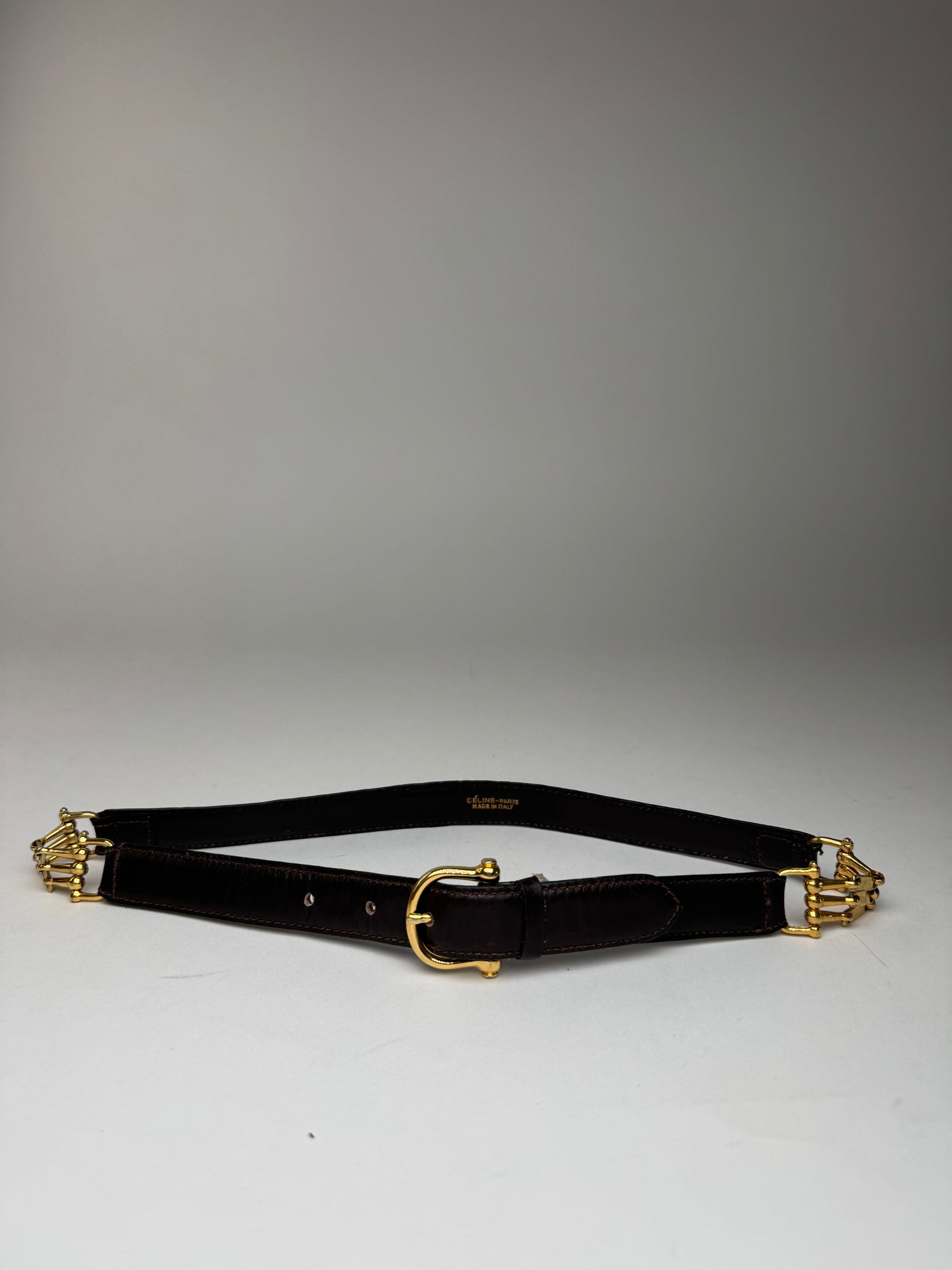 Celine Paris Leather belt black