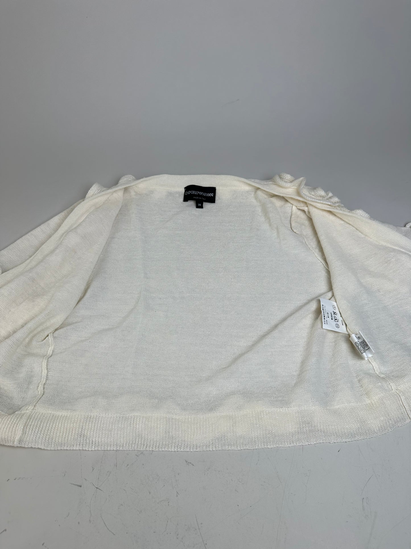 Vintage Emporio Armani Linen Sweater Cream M