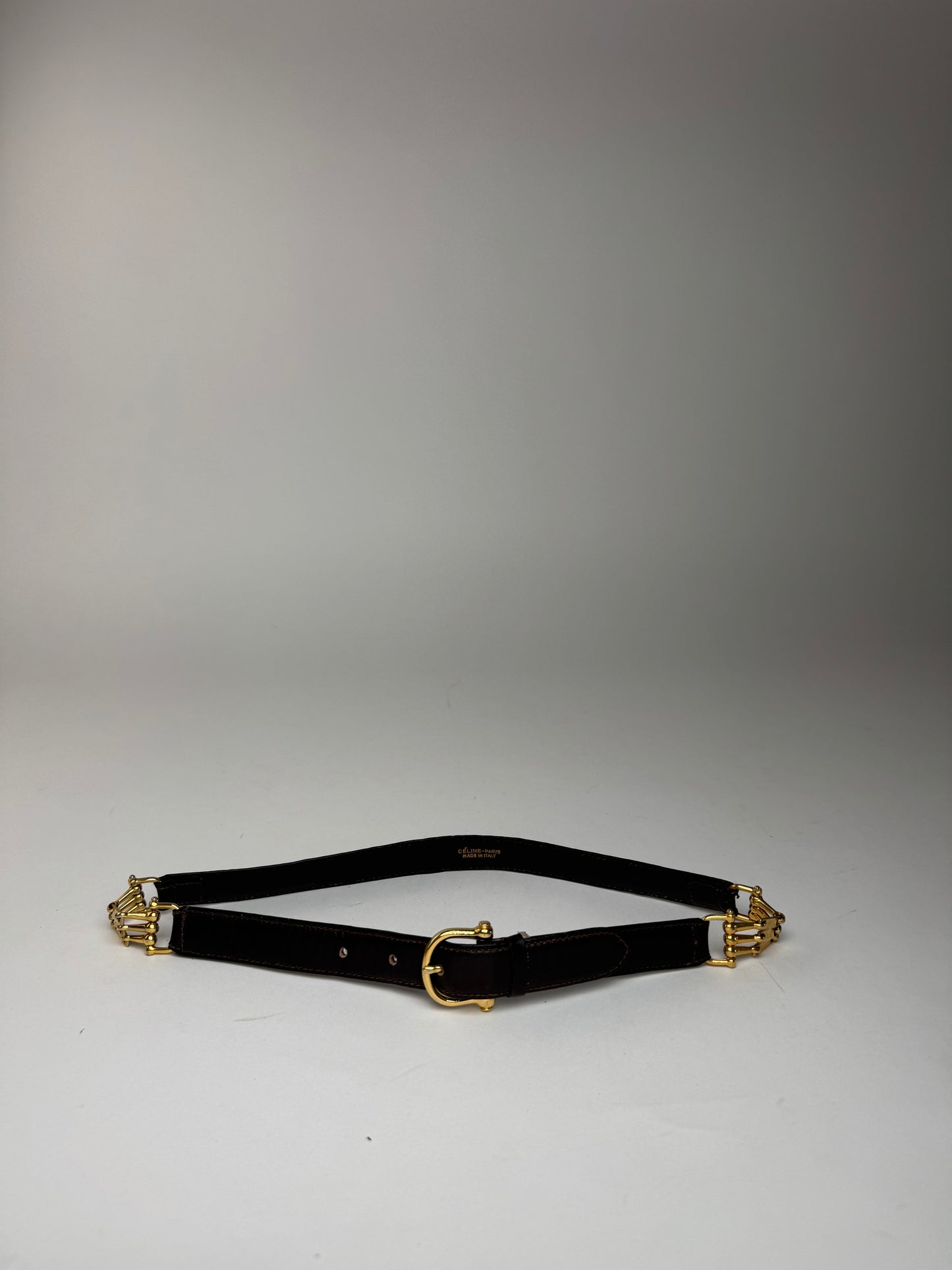 Celine Paris Leather belt black