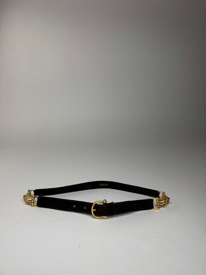 Celine Paris Leather belt black