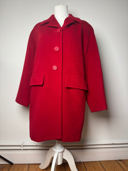Vintage Balenciaga Wool Coat M red