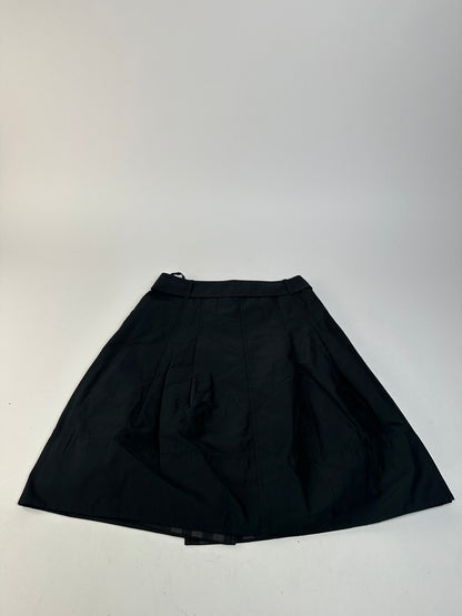 Vintage Burberry Polyester Belt Skirt Black M