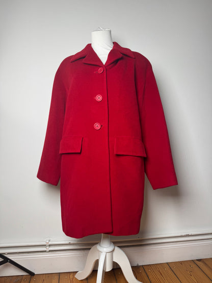 Vintage Balenciaga Wool Coat M red