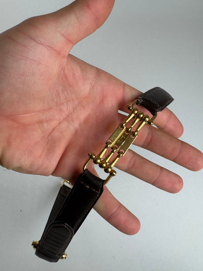 Celine Paris Leather belt black