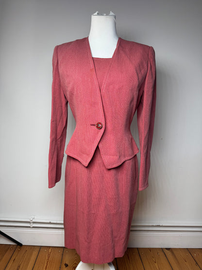 Vintage Dior Wool Costume / Dress Red M