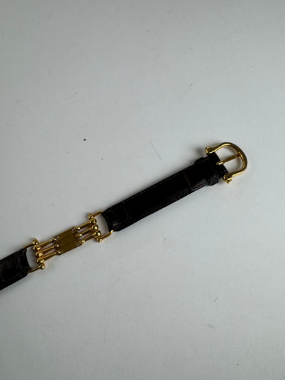 Celine Paris Leather belt black