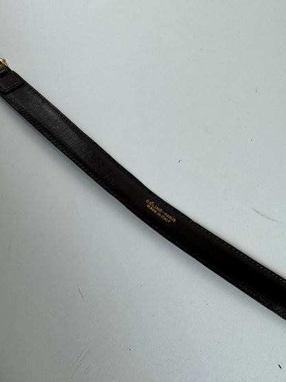 Celine Paris Leather belt black