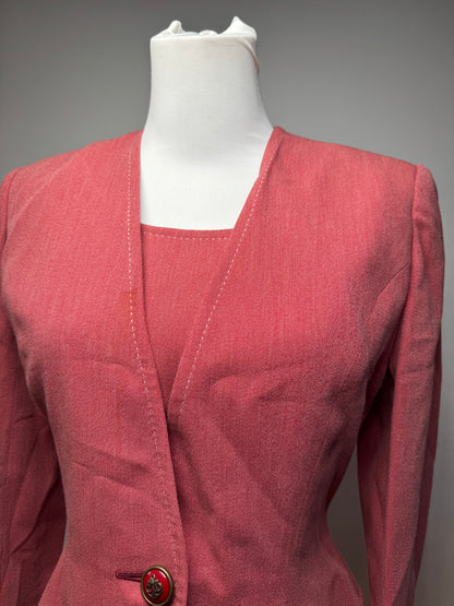 Vintage Dior Wool Costume / Dress Red M