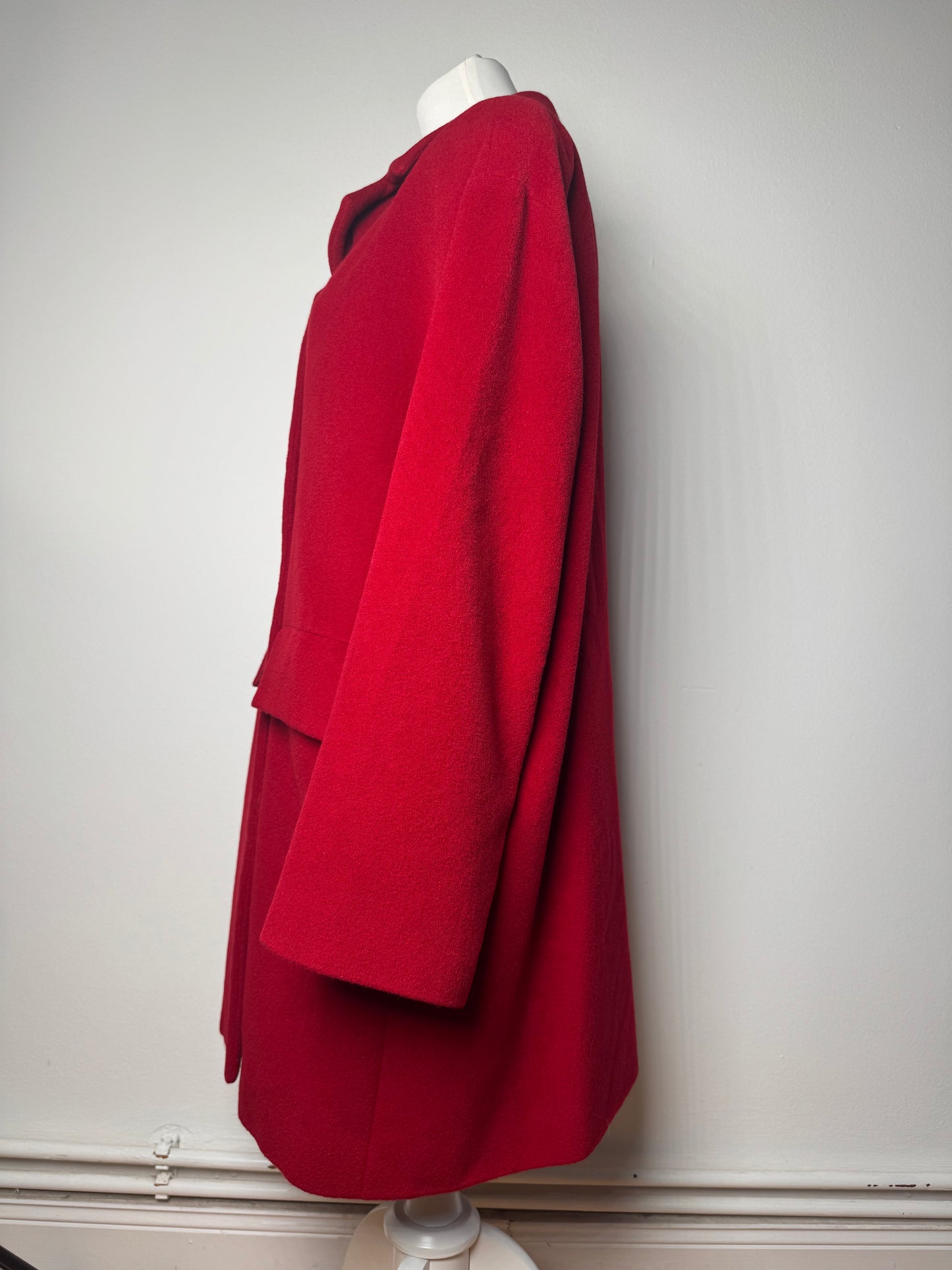 Vintage Balenciaga Wool Coat M red