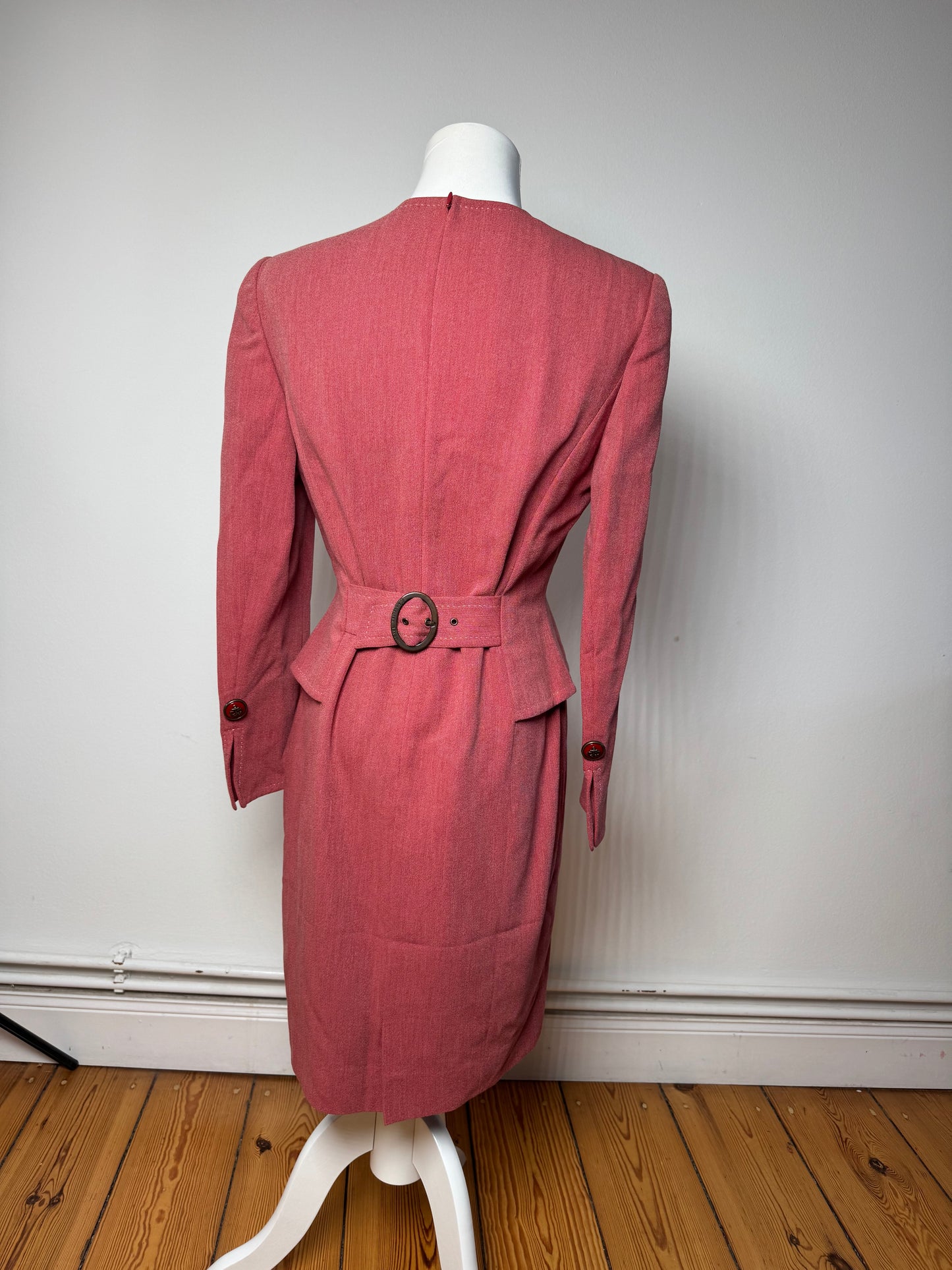 Vintage Dior Wool Costume / Dress Red M