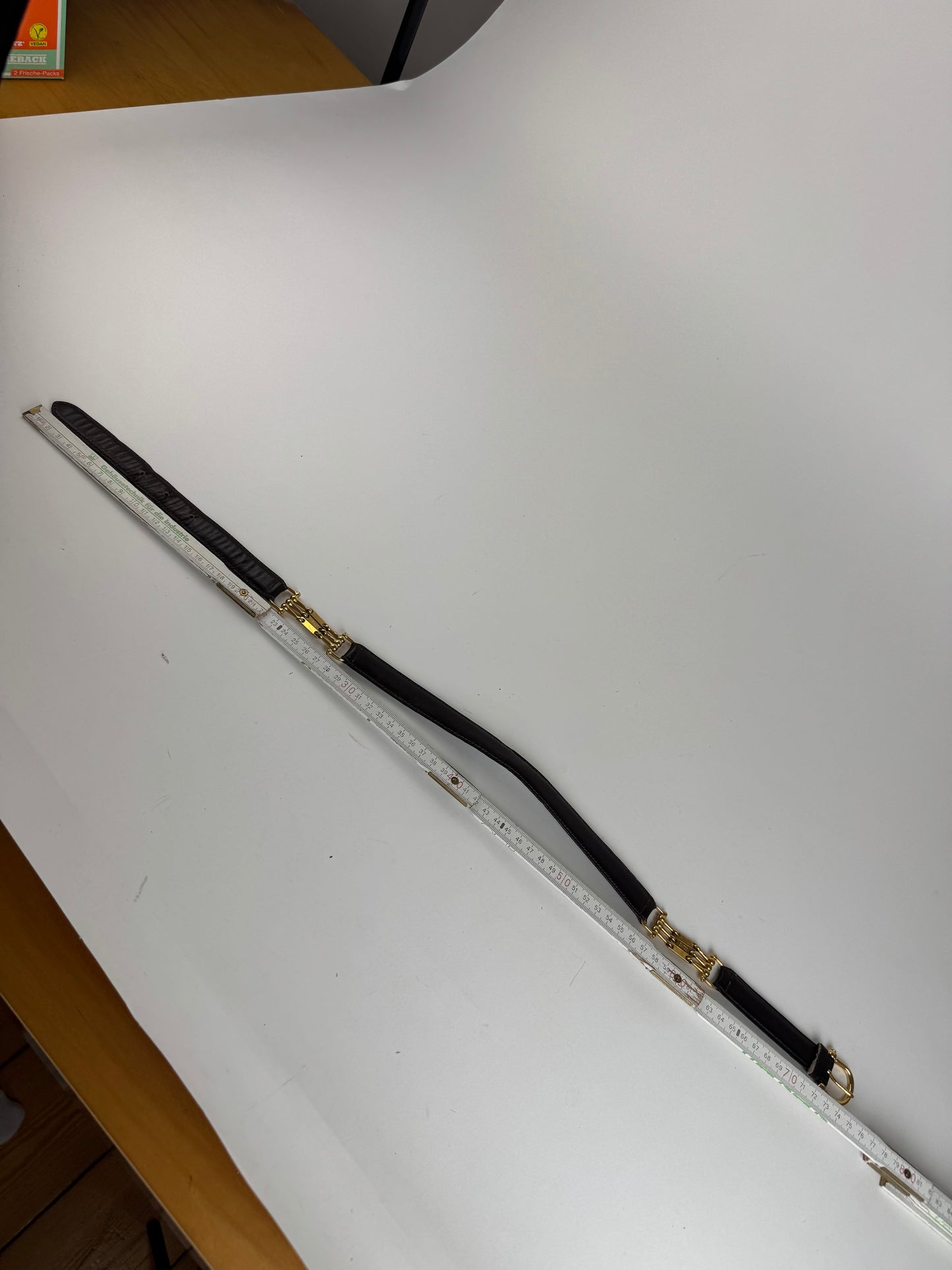 Celine Paris Leather belt black