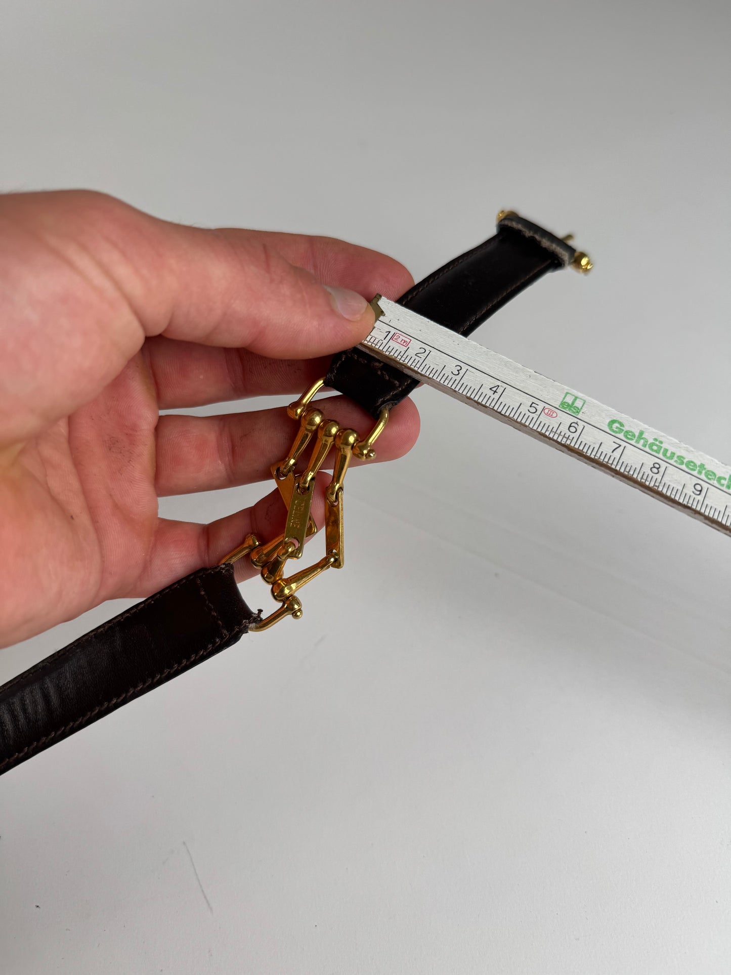 Celine Paris Leather belt black