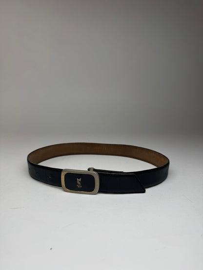 Vintage Yves Saint Laurent Leather Belt black