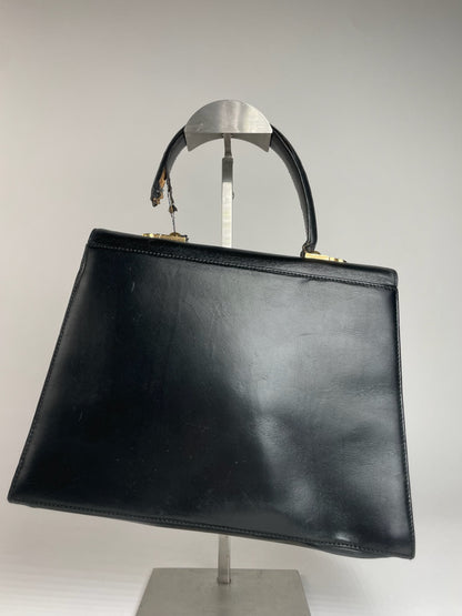 Vintage Salvatore Ferragamo Leather Handbag Black