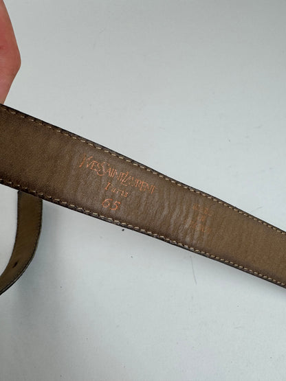 Vintage Yves Saint Laurent Leather Belt black