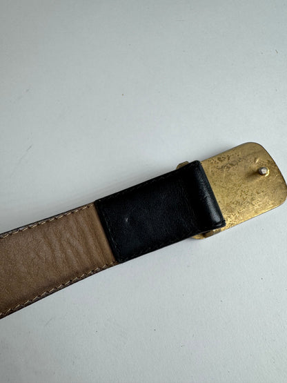 Vintage Yves Saint Laurent Leather Belt black