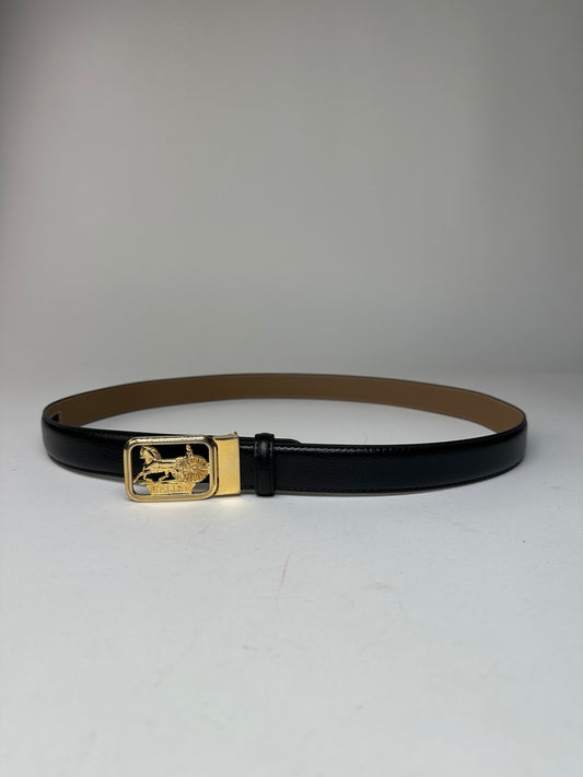 Vintage Celine Leather Belt Black 107.5 cm