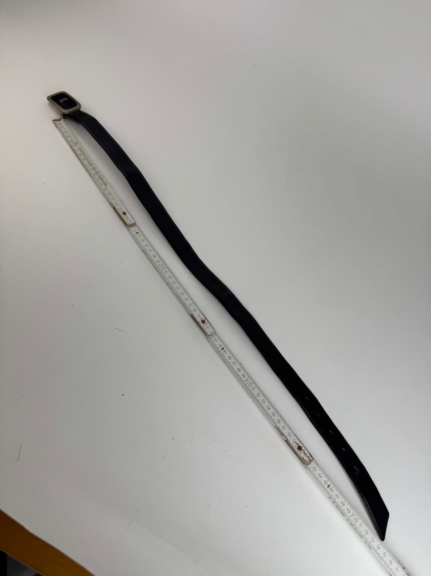 Vintage Yves Saint Laurent Leather Belt black