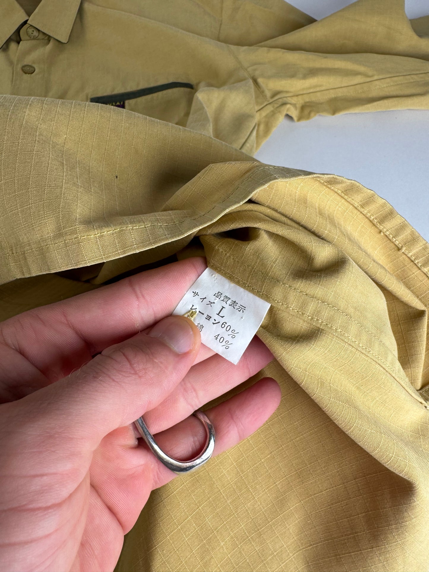 Vintage Kansai Yamamoto Shirt Yellow Black L