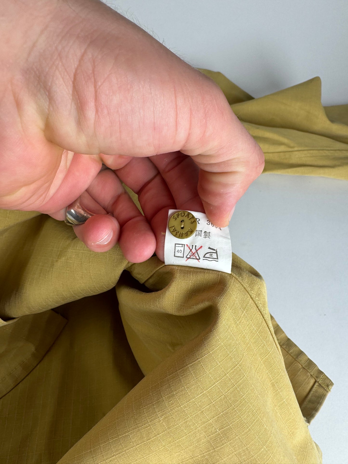 Vintage Kansai Yamamoto Shirt Yellow Black L