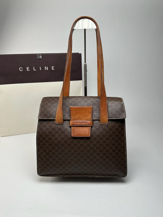 Vintage Celine Monogram Leather bag brown