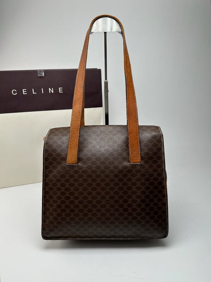 Vintage Celine Monogram Leather bag brown