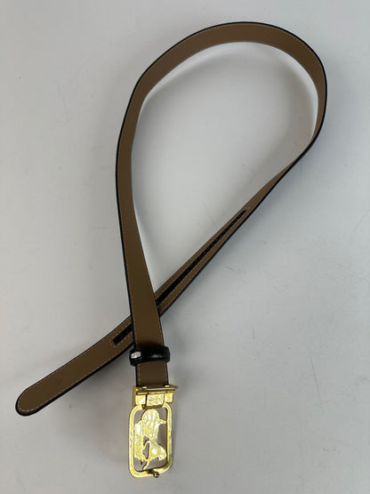 Vintage Celine Leather Belt Black 107.5 cm